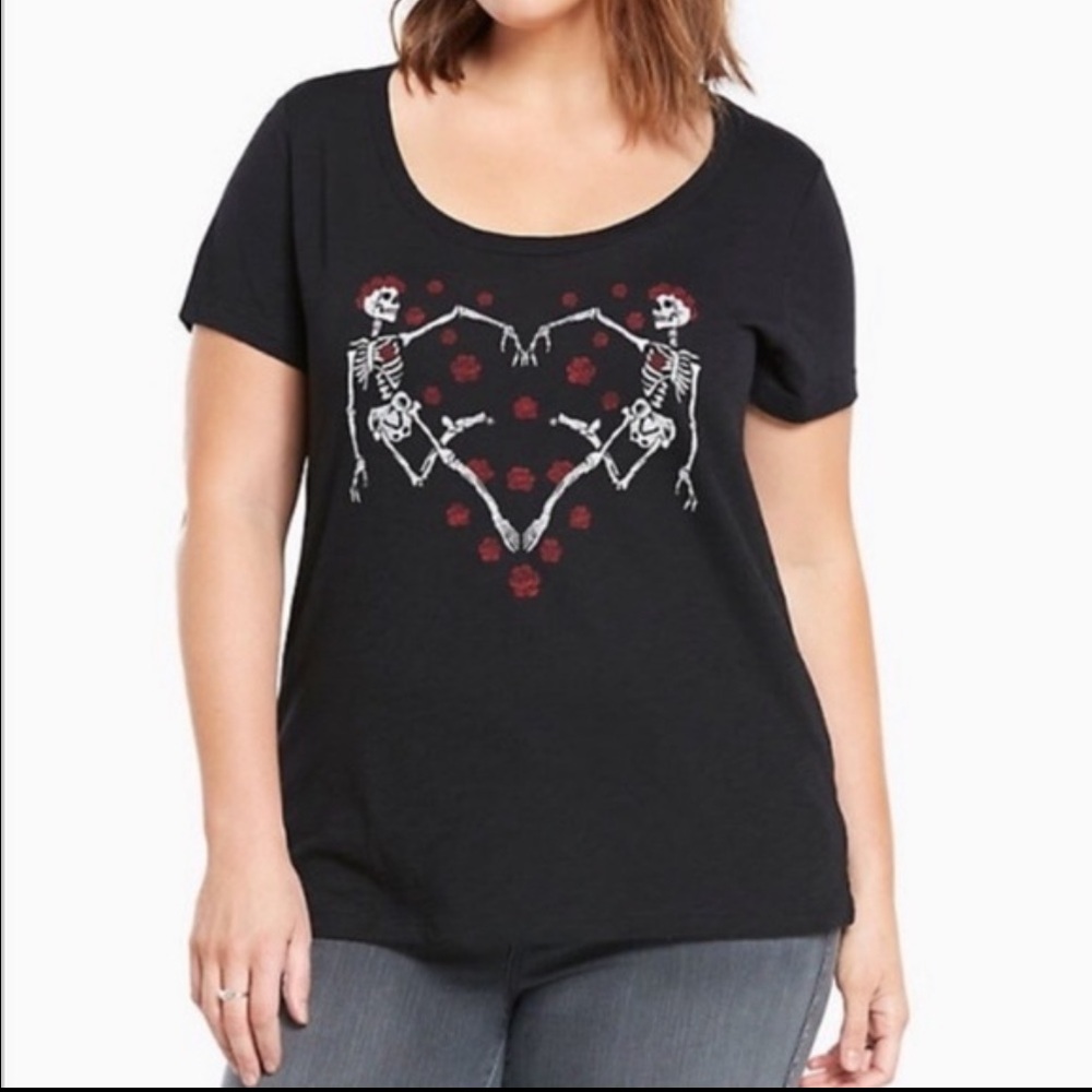 TORRID Halloween Skeleton Graphic Tee